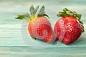 Summer berries garden`s strawberries