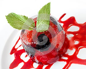 Summer Berries in Jelly Dessert