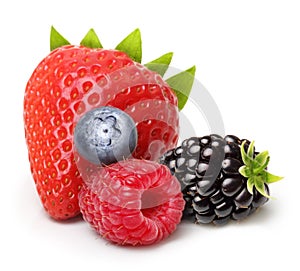 Summer berry fruits isolated