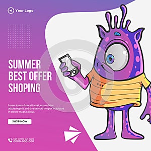 Summer best offer shopping banner design