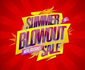 Summer blowout sale banner design