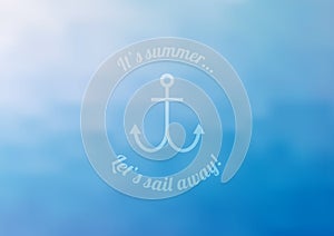 Summer blue background