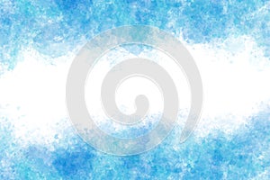 Summer blue color water wave splash abstract or watercolor paint background