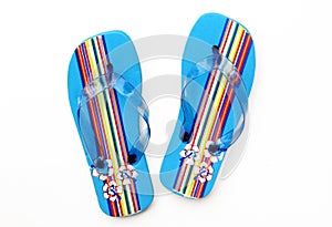 Summer Blue Flip Flop Sandals