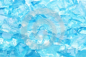 Summer blue ice cube abstract or natural frozen water texture background