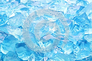 Summer blue ice cube abstract or natural frozen water texture background