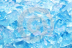 Summer blue ice cube abstract or natural frozen water texture background