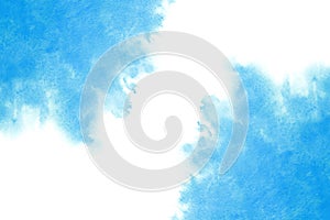 Summer blue ink water wave abstract or vintage watercolor paint background