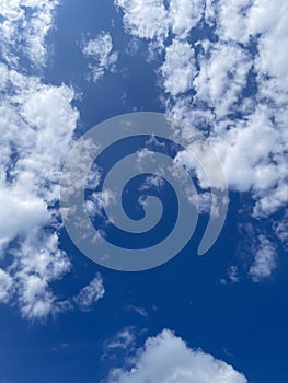 Summer blue sky background with cloud