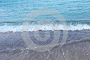 Summer blue sky sea coast sand background beach.