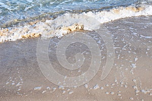 Summer blue sky sea coast sand background beach.