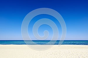 Summer blue sky sea coast sand background beach