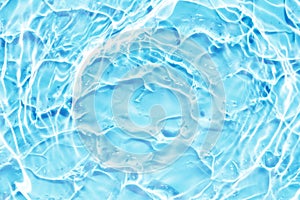 Summer blue water wave abstract, natural ripple and bubble texture, gel soap, background photography