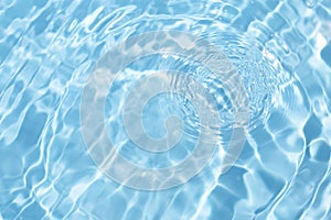 Summer blue water wave abstract or natural rippled swirl texture background