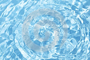 Summer blue water wave abstract or natural rippled swirl texture background