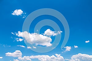 Summer bluesky background with natural white clouds and fresh breeze