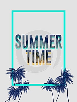 Summer california tumblr backgrounds set with palms, sky and sunset. Summer placard poster flyer invitation card. Summertime. photo