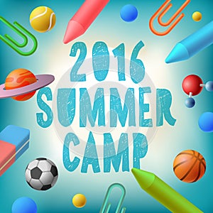 Summer camp 2016, themed poster