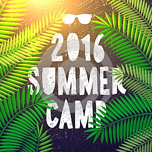 Summer camp 2016, themed and vacation poster