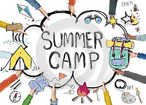 Summer Camp Adventure Exploration Enjoyment Concept