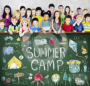 Summer Camp Adventure Exploration Enjoyment Concept photo