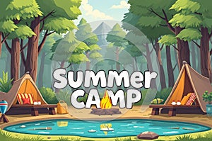 Summer Camp Cartoon Text Effect
