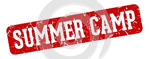 summer camp rectangular sign. summer camp stamp