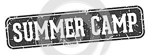 summer camp rectangular sign. summer camp stamp