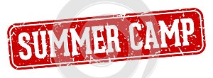 summer camp rectangular sign. summer camp stamp