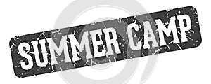 summer camp rectangular sign. summer camp stamp