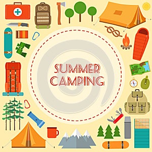 Summer camping background