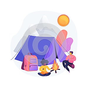 Summer camping vector concept metaphor