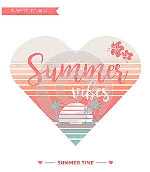 Summer card/background/ logo for t-shirts photo