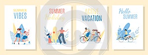 Summer Cards, Mobile Covers, Network Stories Set