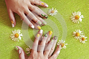 Summer cheerful manicure