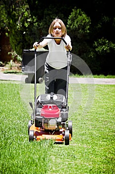 Summer Chores - Mowing Lawn