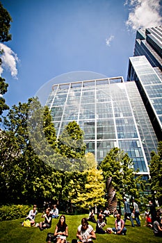 Summer in the city. Jubilee Gardens, London