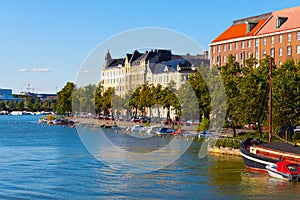 Summer cityscape of Helsinki, Finland