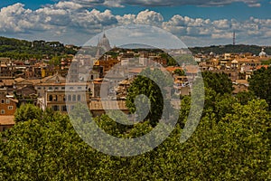 Summer cityscape of the historic center of Rome