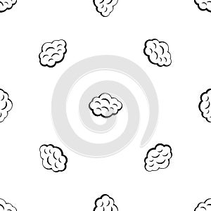 Summer cloud pattern seamless black