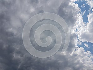 Summer cloudscape blue sky with clouds cloudy atmosphere natural empty blank background