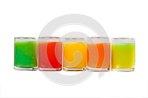 Summer cocktail on isolated white background