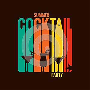 Summer cocktail party menu design background