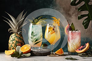 Summer coctails by the sea