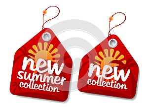 Summer collection labels.