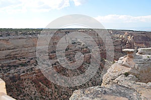 Summer in Colorado: Overlooking Columbus Canyon from Cold Shivers Point Near Rim Rock Drive in Colorado National Monument