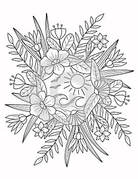 Summer Coloring Page For Adult