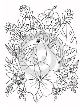 Summer Coloring Page For Adult