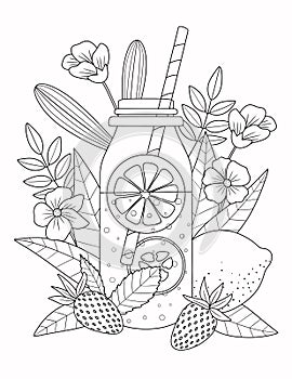 Summer Coloring Page For Adult