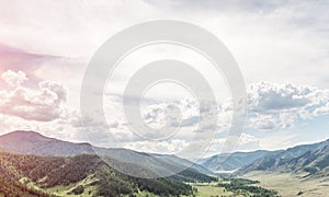 Summer colourful mountain landscape.